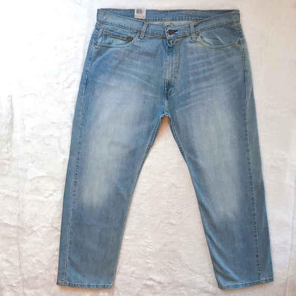 505 Regular Fit Straight Light Wash Stretch Jeans - Picture 3 of 8